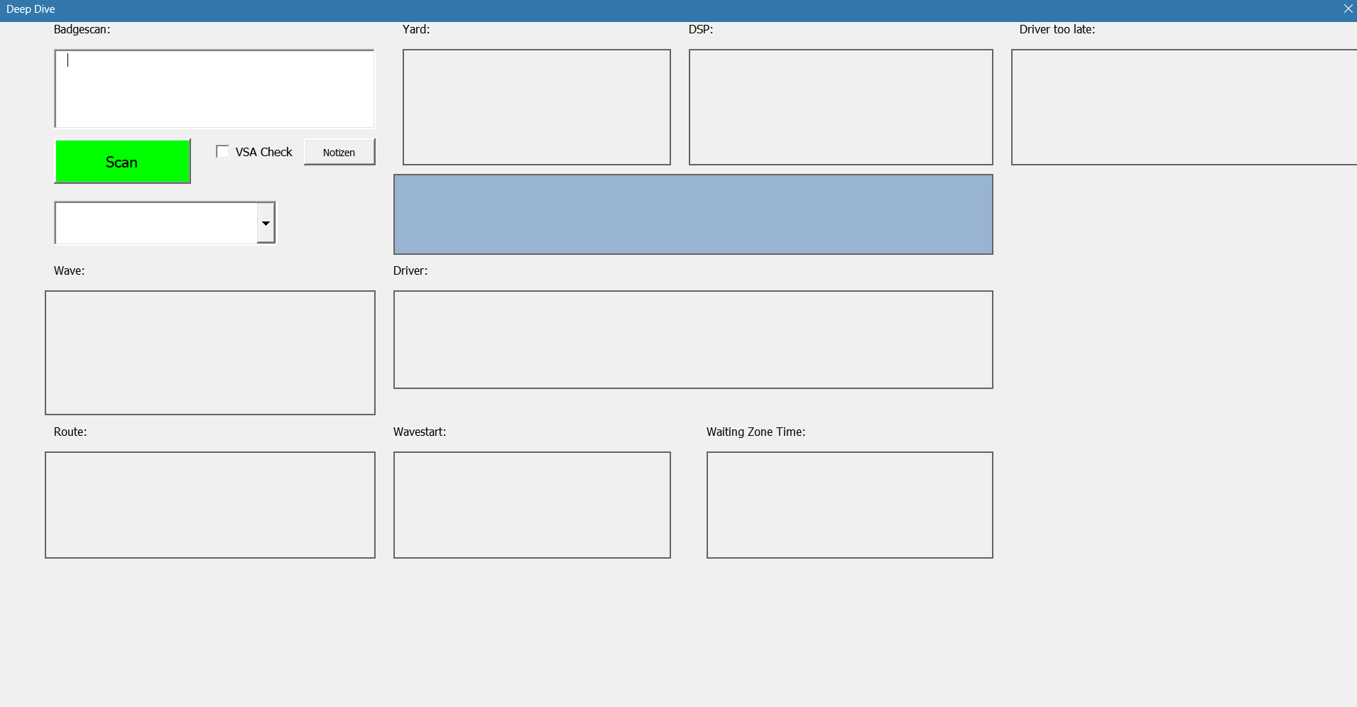VBA Fleet Tracker UI