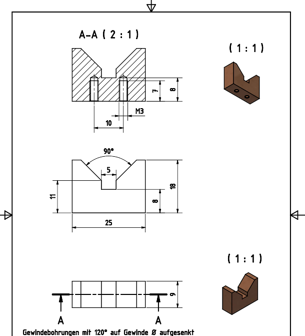 V-Block Drawing
